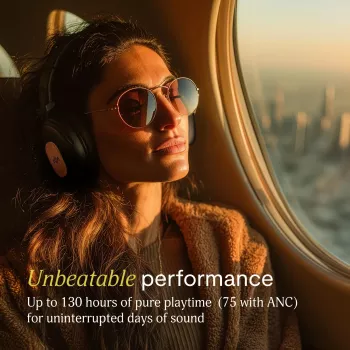 House of Marley Positive Vibration Rebel Wireless On-Ear Headphones with Active Noise Cancelling, Bluetooth 5.0 – Cream