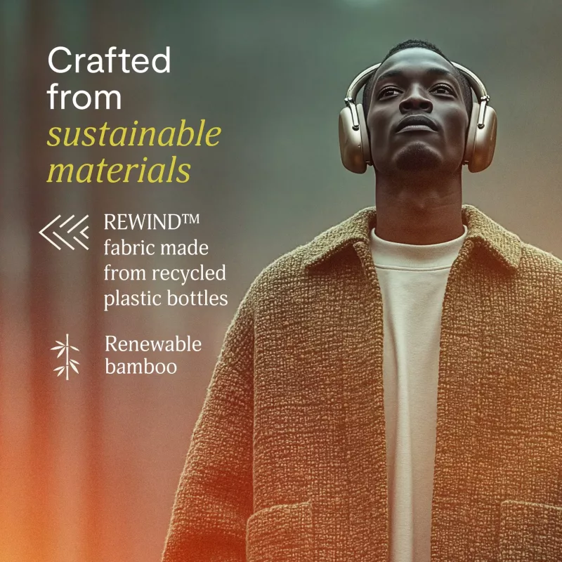 House of Marley Positive Vibration Rebel Wireless On-Ear Headphones with Active Noise Cancelling, Bluetooth 5.0 – Cream