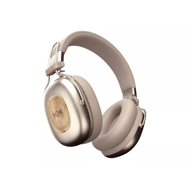 House of Marley Positive Vibration Rebel Wireless On-Ear Headphones with Active Noise Cancelling, Bluetooth 5.0 – Cream