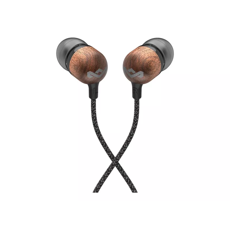 Marley Smile Jamaica Wired Earbuds with Built-in Microphone, USB-C – Signature Black