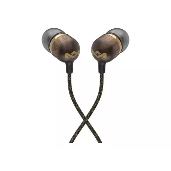 Marley Smile Jamaica Wired Earbuds with Microphone, USB Type-C, Brass
