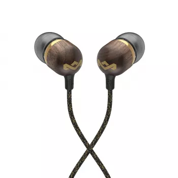Marley Smile Jamaica Wired Earbuds with Microphone, USB Type-C, Brass