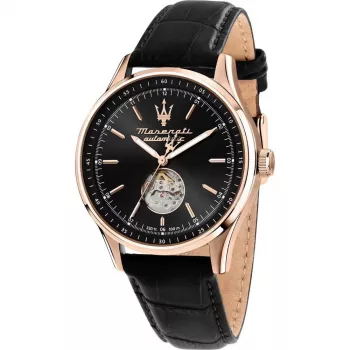 Maserati Men's Potenza Automatic Watch R8821124001 42mm Blue Dial Leather Strap