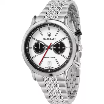 Maserati Men's Quartz Watch R8873638004 42mm Black Dial Leather Strap