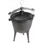 MASTER GRILL Cast Iron Hunting Cauldron MG629 – 8L, Pre-Seasoned, for Campfire & Outdoor Cooking