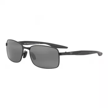 MAUI JIM 797-2M Unisex Cat Eye Sunglasses Matte Black Neutral Grey 57mm