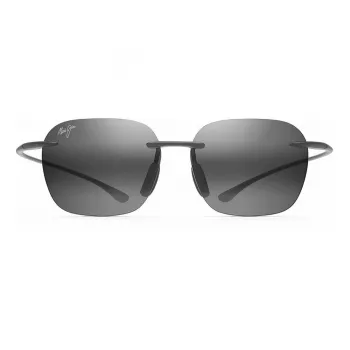 MAUI JIM Huelo Sunglasses 446-11M Unisex 55/18/145 mm Matte Grey Blue Hawaii Polarized