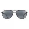MAUI JIM Men's 728-2M Polarized Sunglasses - Matte Black Frame, Neutral Grey Lens