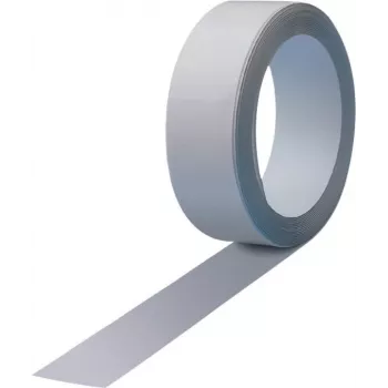 MAUL 6210102 Self-Adhesive Magnetic Strip 100 cm, White Aluminium, Metric Ruler
