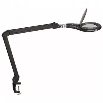 MAUL LED Magnifying Lamp Makro with Clamp Base Black