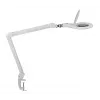 MAUL LED Magnifying Lamp Makro with Clamp Base White