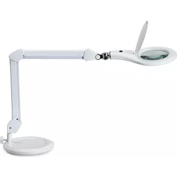 MAUL LED Magnifying Lamp Makro with Stand Base White