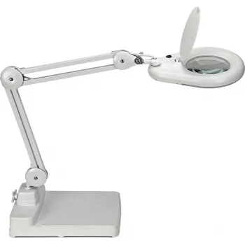 MAUL LED Magnifying Lamp Viso with Stand Base White