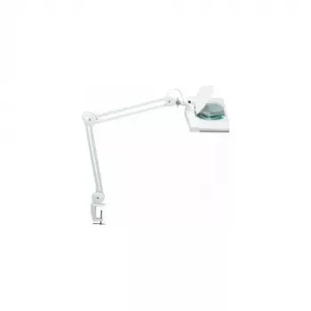 MAUL LED Magnifying Lamp Vitrum with Clamp Base White