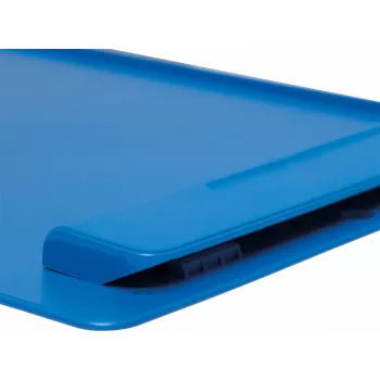 MAUL Maulgo Recycling Clipboard A4 Blue - 80% Recycled Plastic, Strong Metal Clip, Retractable Hanging Loop 2325137.ECO