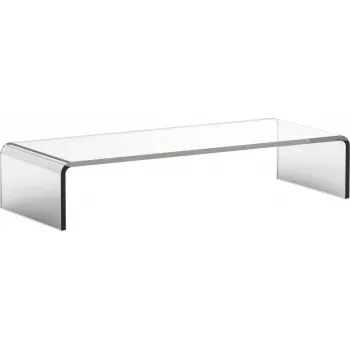 MAUL Monitor Riser 100 mm Transparent Acrylic Glass, 20 kg Load, Non-Slip, Pre-Assembled (1951605)