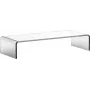 MAUL Monitor Riser 100 mm Transparent Acrylic Glass, 20 kg Load, Non-Slip, Pre-Assembled (1951605)