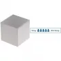 MAUL Neodymium Cube Magnet, 20 x 20 x 20 mm, Nickel-Plated, Holding Force 25 kg, 1 Piece 6169496
