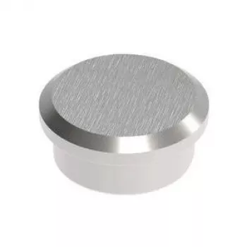 MAUL Neodymium Power Magnet, 22 mm Diameter, Nickel Finish, 8 kg Holding Force, Round with Recessed Edge, 1 Piece (6170396)