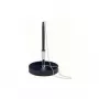 MAUL Pen Stand with Chrome-Plated Metal Holder and Weighted Plastic Base, 110 mm Diameter 4415090