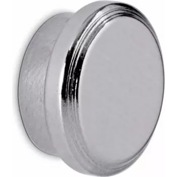 MAUL Round Neodymium Magnet with Stainless Steel Casing, 16 mm Diameter, 7 mm Height, Silver, 1 Piece 6170796