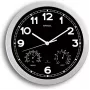 MAULdrive Wall Clock 30 cm, Quartz, Black Case, Silver Dial, Battery Powered 9059095