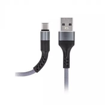 MAXLIFE Type-C Cable Fast Charge 2A Grey 1m USB-A to USB-C Data Sync