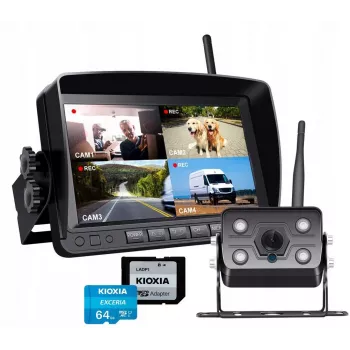 MBG line 7-Inch Reversing Camera Kit with CCD Camera, 18 IR LEDs, IP67, Dual Video Inputs SNR-X77+607T1