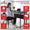 MCN Maclean Folding Desk/Table, Black, Mobile, 100x73 cm, max. 50 kg, Angled, L-Shaped, MC-126 L/B