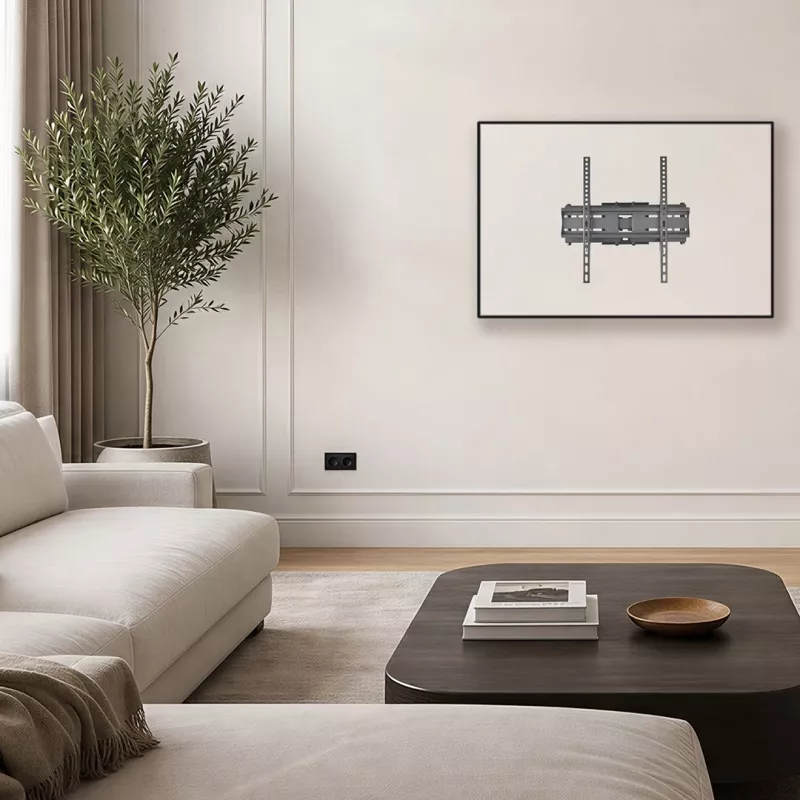 MCN Maclean MC-192 Full-Motion TV Wall Mount for 32-70 inch Screens, 40 kg Capacity, VESA up to 400x400, Black