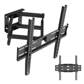MCN Maclean MC-192 Full-Motion TV Wall Mount for 32-70 inch Screens, 40 kg Capacity, VESA up to 400x400, Black