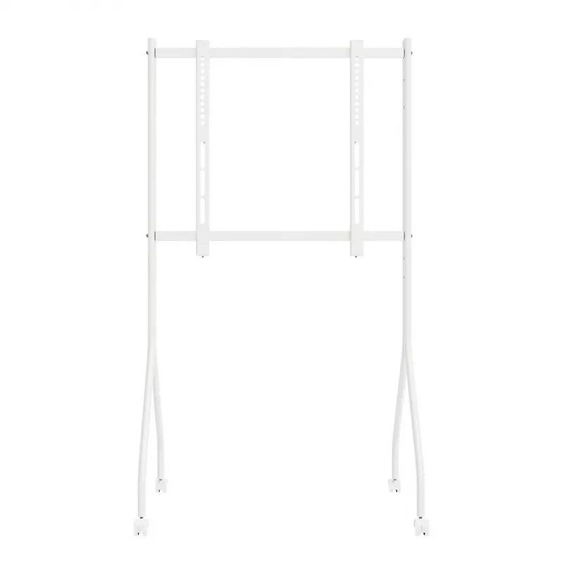 MCN Maclean MC-180 W Mobile TV Stand Cart for 37–80 inch Screens, 50 kg Load, VESA up to 600x400, White