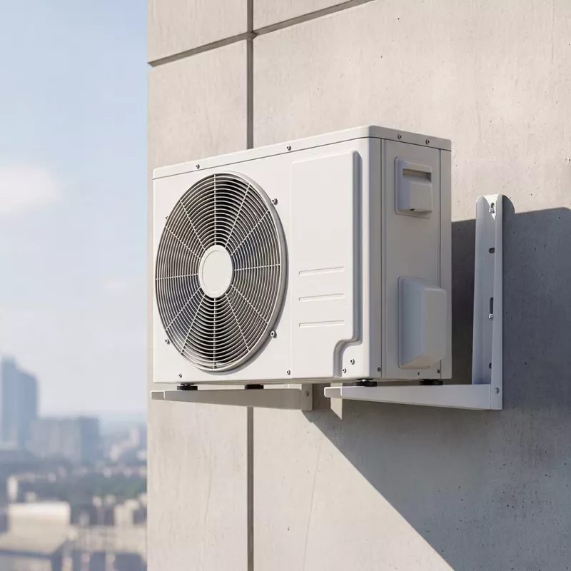 MCN MC-145 Wall Mount Bracket for Air Conditioner and Heat Pump Outdoor Units, Galvanized Steel, 450x500 mm Arms, 200 kg Load