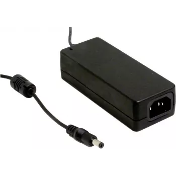 MEAN WELL GSM60A05-P1J 40W Medical AC/DC Power Adapter with 5V DC Output and 2.1mm DC Plug