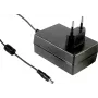 MEAN WELL GST25E28-P1J 25W 28V DC 0.89A AC-DC Power Supply with Europlug and 2.1x5.5mm DC Plug, Black