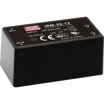 MEAN WELL IRM-20-5 20W 5V 4A Encapsulated AC-DC Power Supply Module, Black