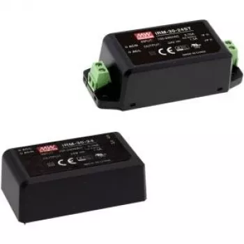 MEAN WELL IRM-30-12 Encapsulated AC/DC Power Supply Module 30W 12V 2.5A PCB Mount 85-264VAC ITE 60950/62368 Black