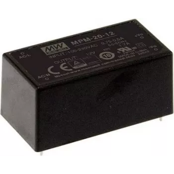 MEAN WELL MPM-20-5 20W 5V 4A Encapsulated Medical AC/DC Power Supply Module