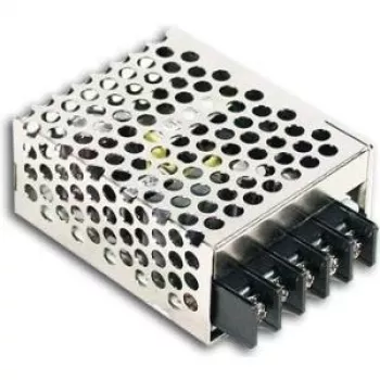 MEAN WELL RS-15-48 15W 48V DC Enclosed Power Supply with Overload, Overvoltage, Short Circuit Protection, Metal Case, 85-264V AC Input