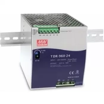 MEAN WELL TDR-960-48 960W 48V 20A Three-Phase DIN Rail Power Supply with Active PFC and Full Protection