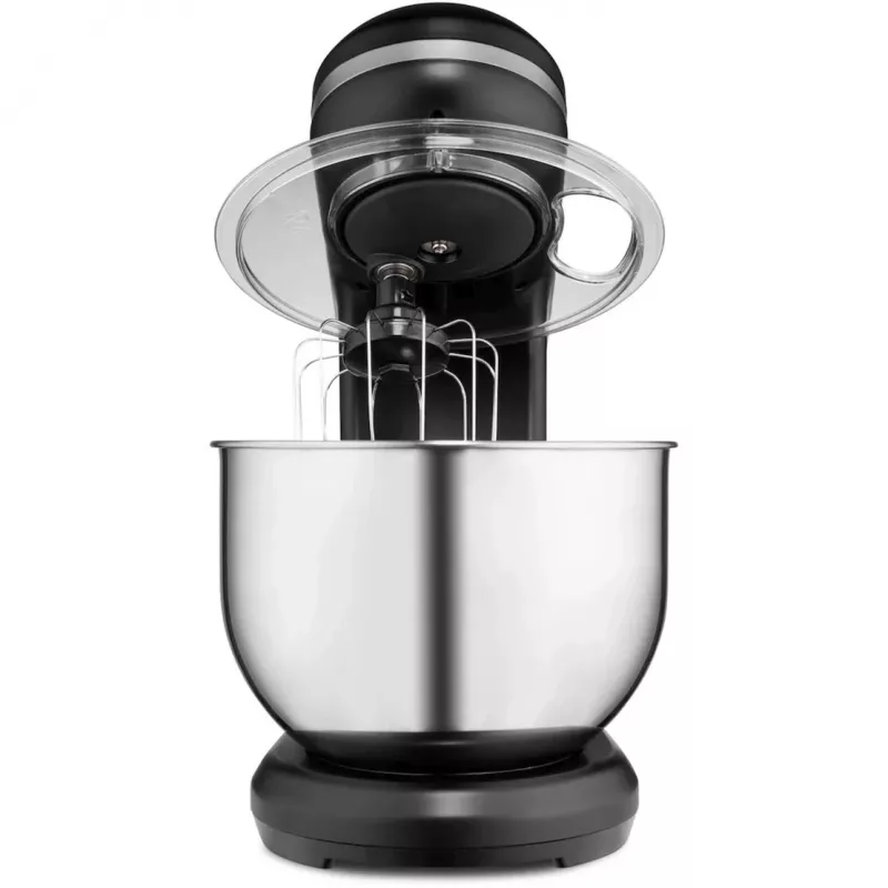 MEDION LIFE MD18420g Digital Kitchen Machine 500W Motor, 1000W Heating, 2.2L Bowl, 10 Speeds + Turbo, LCD Display, Stainless Steel, Black