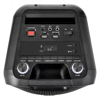 MEDION PE-1 Pure Party Speaker Black - Bluetooth 5.0, 40W RMS, 2x 6.5 inch Speakers, Karaoke, TWS, LED Lights, Power Bank