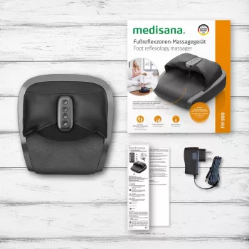 Medisana FM 900 Shiatsu Foot Massager with Heat, Black/Grey