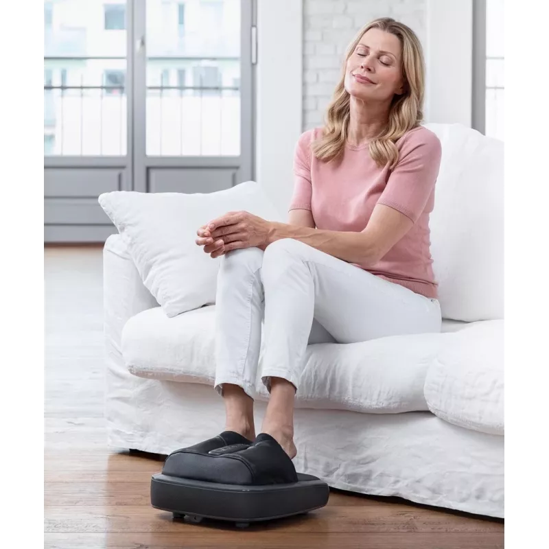 Medisana FM 900 Shiatsu Foot Massager with Heat, Black/Grey
