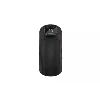 MEDISANA KM 100 Knee Vibration Massager with Heat and Compression, 3 Programs, 3 Intensities, LCD, Rechargeable, Grey/Black