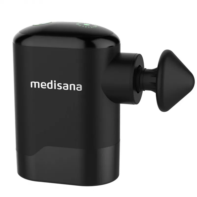 Medisana MG 120 Pocket Massage Gun Percussion Massager with 4 Attachments, USB-C Rechargeable, 4 Intensity Levels, Compact Travel Size