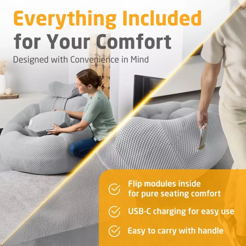 Medisana RS100 Bubble Sofa with Massage, Grey