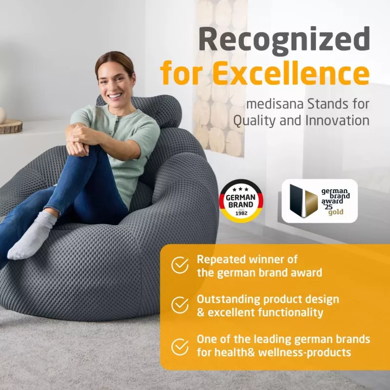 Medisana RS150 Bubble Sofa with Massage Dark Grey