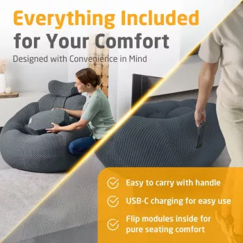 Medisana RS150 Bubble Sofa with Massage Dark Grey