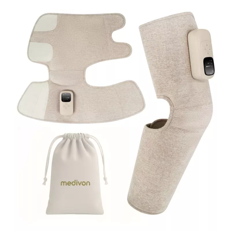 Medivon Compression Massager Sole Duo – Airbag Foot Massager with Heat, 3 Modes & 3 Intensities